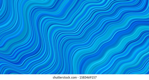 Light BLUE vector layout with wry lines. Bright sample with colorful bent lines, shapes. Template for your UI design.