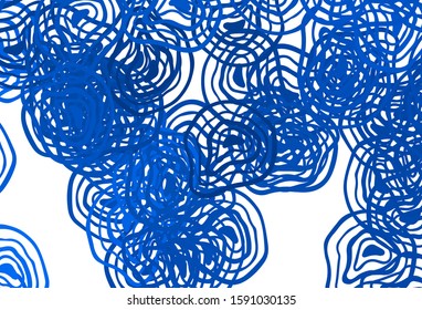 Light BLUE vector layout with wry lines. A shining illustration, which consists of curved lines. Pattern for your business design.