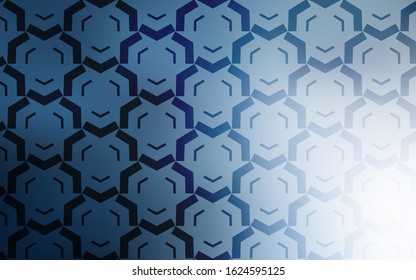 Light BLUE vector layout with wry lines. Modern gradient abstract illustration with bandy lines. Elegant pattern for a brand book.