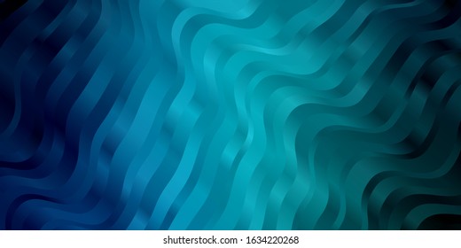 Light BLUE vector layout with wry lines. Bright sample with colorful bent lines, shapes. Pattern for booklets, leaflets.