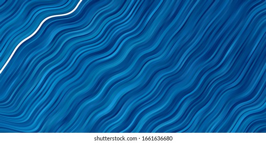 Light BLUE vector layout with wry lines. Colorful illustration in abstract style with bent lines. Best design for your posters, banners.