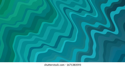 Light BLUE vector layout with wry lines. Abstract illustration with bandy gradient lines. Template for cellphones.