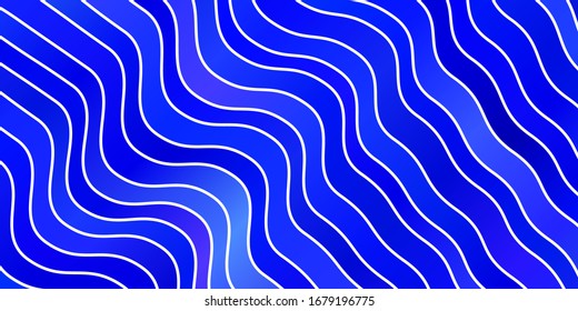 Light BLUE vector layout with wry lines. Brand new colorful illustration with bent lines. Best design for your posters, banners.