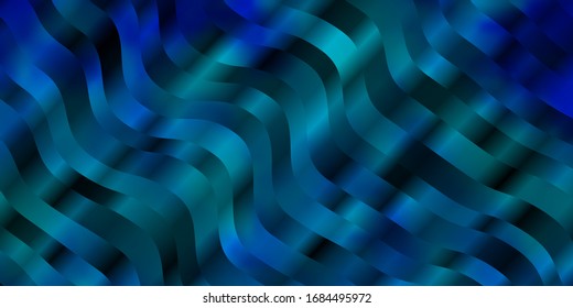 Light BLUE vector layout with wry lines. Gradient illustration in simple style with bows. Template for cellphones.