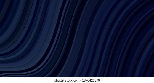 Light BLUE vector layout with wry lines. Colorful illustration with curved lines. Pattern for booklets, leaflets.