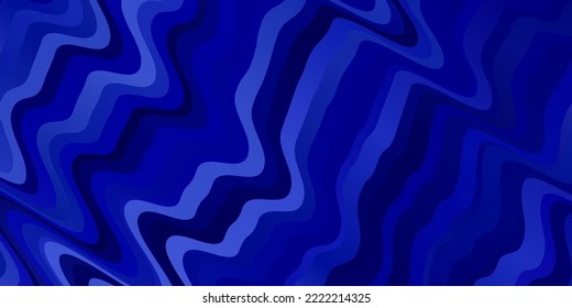 Light BLUE vector layout with wry lines. Abstract illustration with bandy gradient lines. Best design for your ad, poster, banner.