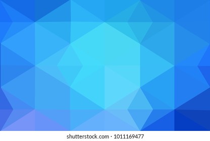 Light BLUE vector Low poly crystal background. Polygon design pattern. Low poly illustration, low polygon background.
