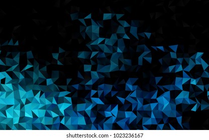 Light BLUE vector low poly template. Shining illustration, which consist of triangles. The polygonal design can be used for your web site.
