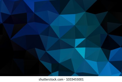 Light BLUE vector low poly template. Geometric illustration in Origami style with gradient.  The polygonal design can be used for your web site.