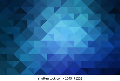 Light BLUE vector low poly background. Shining colored illustration in a brand-new style. The best triangular design for your business.