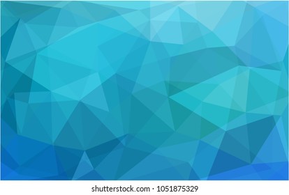 Light BLUE Vector Low Poly Crystal Background. Polygon Design Pattern. Low Poly Illustration, Low Polygon Background.