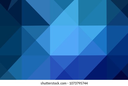 Light BLUE vector low poly cover. A completely new color illustration in a  polygonal style. The best triangular design for your business.