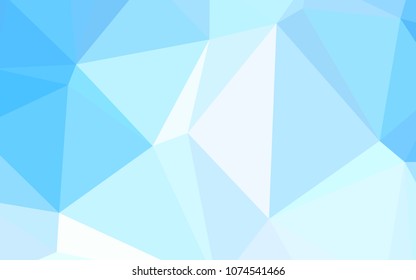 Light BLUE vector low poly cover. Colorful illustration in polygonal style with gradient. A completely new template for your business design.