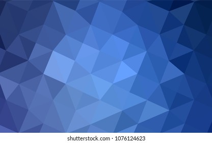 Light BLUE vector low poly texture. Triangular geometric sample with gradient.  A completely new template for your business design.