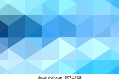Light BLUE vector low poly layout. A completely new color illustration in a  polygonal style. The polygonal design can be used for your web site.
