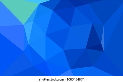 Light BLUE vector low poly layout. Geometric illustration in Origami style with gradient.  A new texture for your web site.