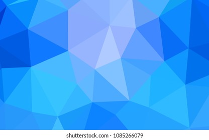 Light BLUE vector low poly layout. Colorful illustration in polygonal style with gradient. Pattern for a brand book's backdrop.