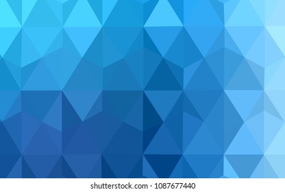 Light BLUE vector low poly cover. Elegant bright polygonal illustration with gradient. Brand new style for your business design.