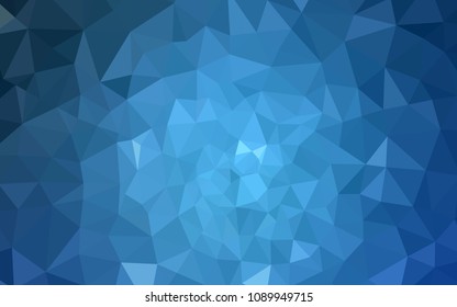 Light BLUE vector low poly texture. Shining polygonal illustration, which consist of triangles. Best triangular design for your business.