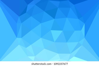 Light BLUE vector low poly cover with a diamond. Illustration in Origami style with gradient. Completely new template for your banner.