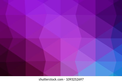 Light BLUE vector low poly layout. Colorful illustration in abstract style with gradient. The polygonal design can be used for your web site.