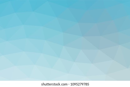 Light BLUE vector low poly background. Triangular geometric sample with gradient.  The textured pattern can be used for background.
