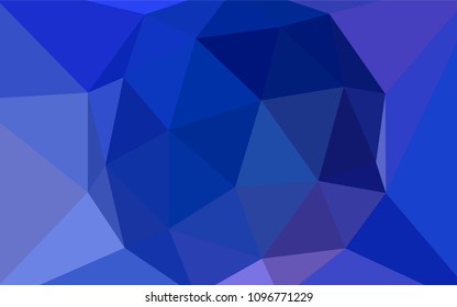 Light BLUE vector low poly texture. Shining colorful illustration with triangles. Template for cell phone's backgrounds.