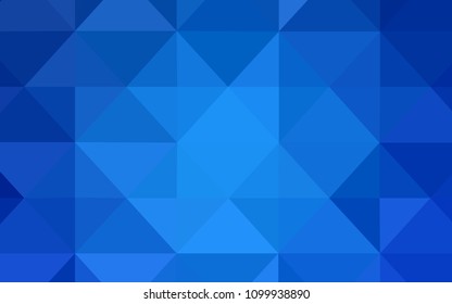 Light BLUE vector low poly layout. Creative illustration in halftone style with triangles. Textured pattern can be used as a background.