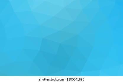 Light BLUE vector low poly background. A completely new color illustration in a vague style. The completely new template can be used for your brand book.