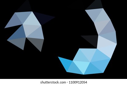 Light BLUE vector low poly low poly. Glitter abstract illustration with an elegant design. The polygonal design can be used for your web site.