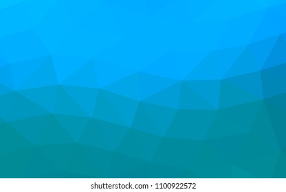Light BLUE vector low poly low poly. Geometric illustration in Origami style with gradient.  The polygonal design can be used for your web site.
