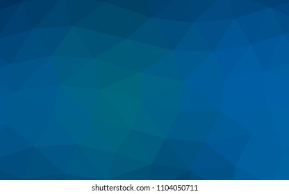 Light BLUE vector low poly low poly. Shining illustration, which consist of triangles. Triangular pattern for your business design.