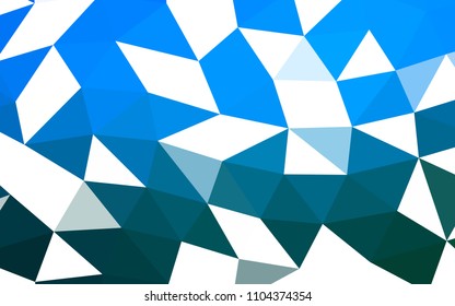 Light BLUE vector low poly low poly. Geometric illustration in Origami style with gradient.  The completely new template can be used for your brand book.