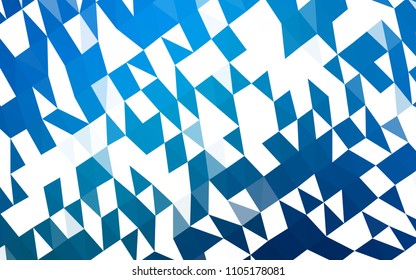 Light BLUE vector low poly texture. Triangular geometric sample with gradient.  Brand new design for your business.