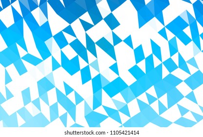 Light BLUE vector low poly pattern. Creative geometric illustration in Origami style with gradient. The completely new template can be used for your brand book.