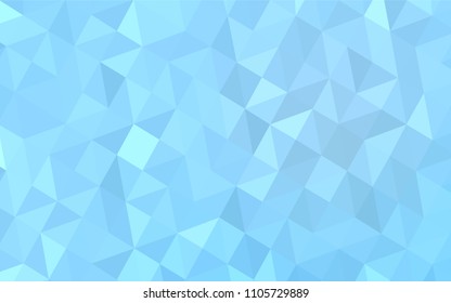 Light BLUE vector low poly texture. Colorful abstract illustration with triangles. Brand new design for your business.
