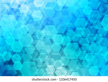 Light BLUE vector low poly background. Creative illustration in halftone style with gradient. The completely new template can be used for your brand book.