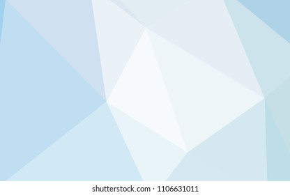 Light BLUE vector low poly layout. Shining polygonal illustration, which consist of triangles. Completely new template for your banner.