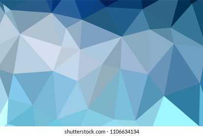Light BLUE vector low poly cover. Shining polygonal illustration, which consist of triangles. The template for cell phone's backgrounds.