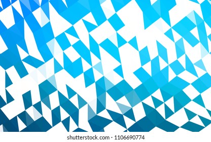 Light BLUE vector low poly template. Geometric illustration in Origami style with gradient.  The elegant pattern can be used as part of a brand book.
