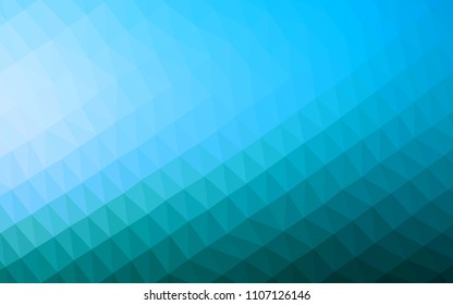 Light BLUE vector low poly cover. Triangular geometric sample with gradient.  A completely new template for your business design.