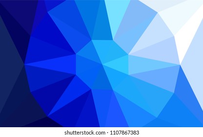 Light BLUE vector low poly layout with a diamond. Illustration in abstract style with triangles. A completely new design for your leaflet.