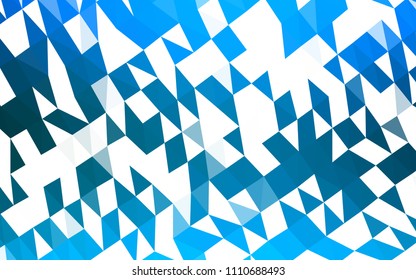 Light BLUE vector low poly background. Colorful illustration in abstract style with gradient. Triangular pattern for your business design.
