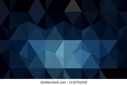 Light BLUE vector low poly cover. Triangular geometric sample with gradient.  Brand new design for your business.