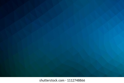 Light BLUE vector low poly cover. An elegant bright illustration with gradient. The best triangular design for your business.