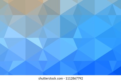 Light BLUE vector low poly cover. Colorful abstract illustration with triangles. New template for your brand book.