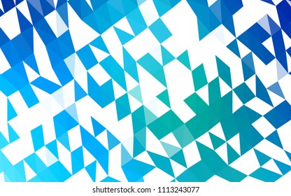 Light BLUE vector low poly pattern. Creative geometric illustration in Origami style with gradient. The elegant pattern can be used as part of a brand book.