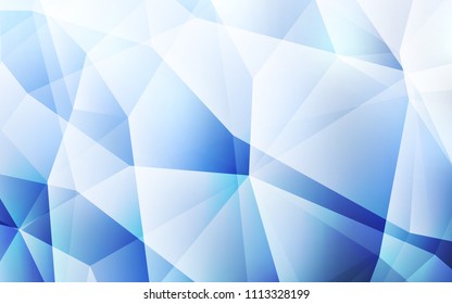 Light BLUE vector low poly texture. Shining colorful illustration with triangles. Polygonal design for your web site.