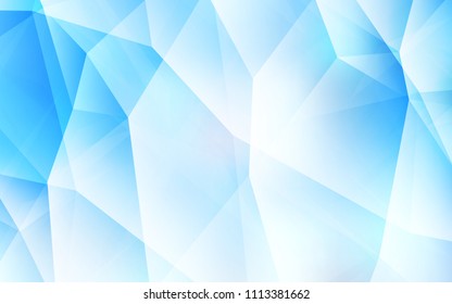 Light BLUE vector low poly layout. Colorful abstract illustration with triangles. New template for your brand book.