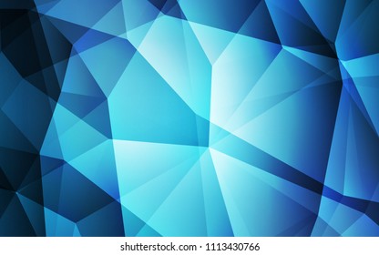 Light BLUE vector low poly cover. Creative illustration in halftone style with triangles. A new texture for your web site.